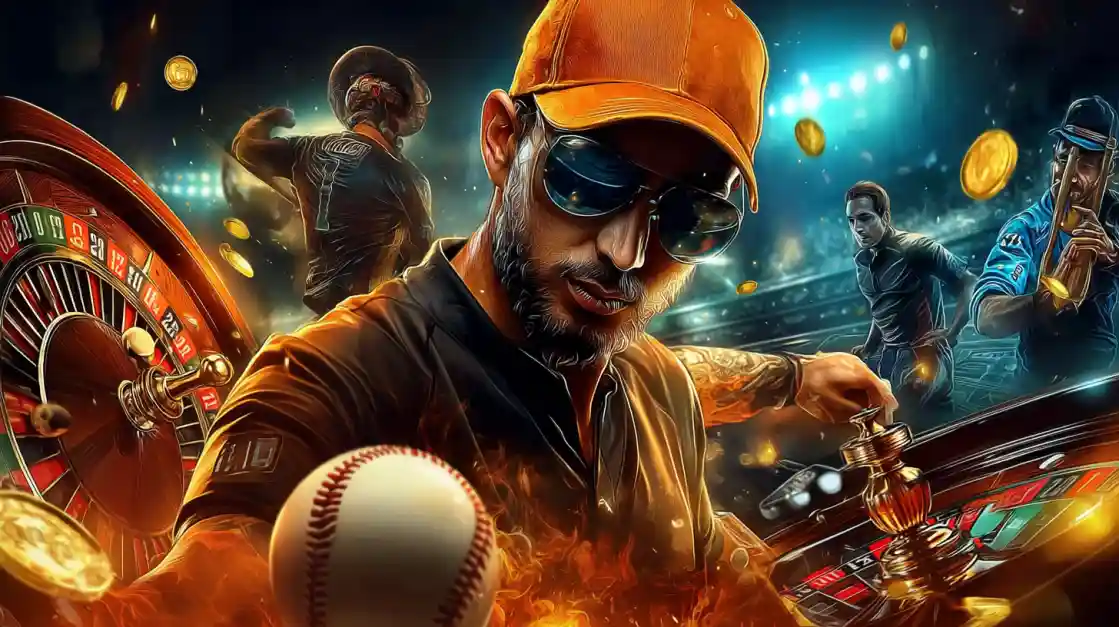 রুলেট টেবিলে মনোযোগী একজন খেলোয়াড়।